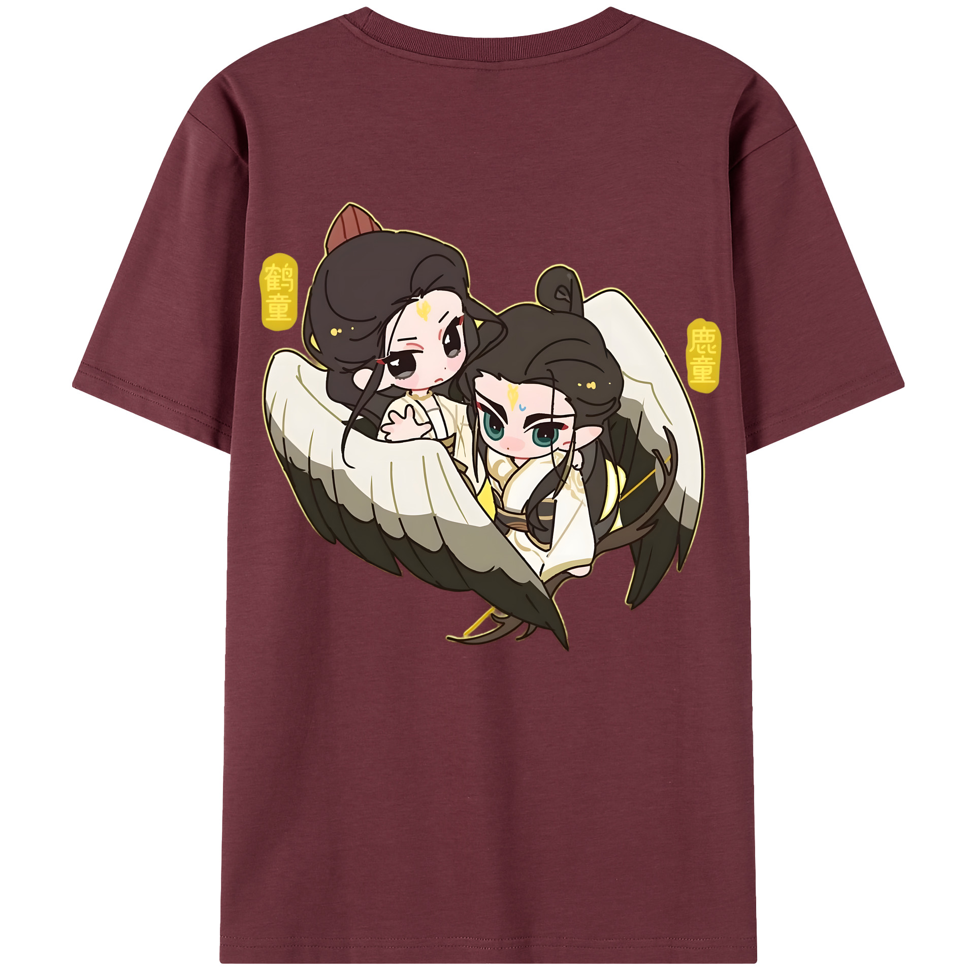 （画像用） Ne Zha 2 ナタ 魔童の大暴れ 綿100％半袖Tシャツ（背面プリント）